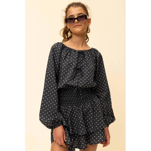 LOOXS 10sixteen strokenrok antraciet Grijs Meisjes Polyester Sterren