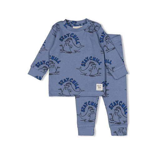 Feetje Premium Sleepwear - Willy Walrus pyjama blauw Jongens Katoen Ronde hals - maat 128 afbeelding