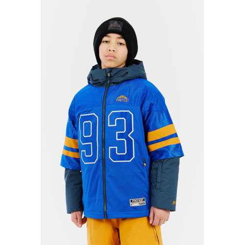 Protest ski jas PRTModi blauw Skijack Jongens Polyester Capuchon Grafisch - maat 164 afbeelding