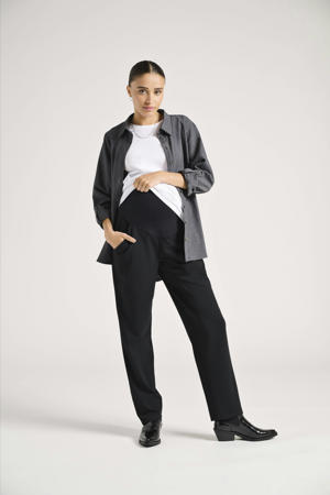 regular high waist zwangerschaps casual broek zwart