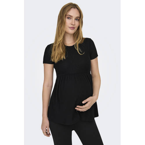 ONLY MATERNITY zwangerschaps top zwart Dames Polyester Ronde hals Effen - maat XL afbeelding