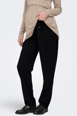 regular high waist zwangerschaps casual broek zwart