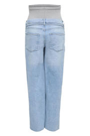 thumbnail: ONLY MATERNITY OLMGIANNA high waist zwangerschaps straight leg jeans light blue denim