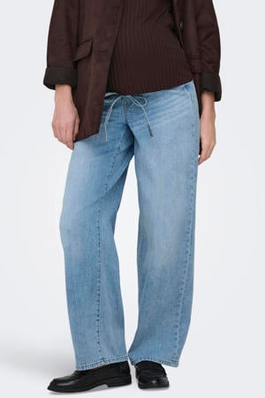 OLMGIANNA high waist zwangerschaps straight leg jeans light blue denim