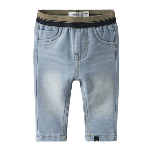 NAME IT BABY slim fit jeans Blauw Jongens Katoen Effen - maat 50 afbeelding