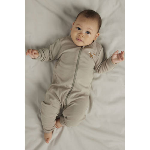 NAME IT BABY pyjama - set van 2 bruin/groen Multi Jongens Katoen Ronde hals