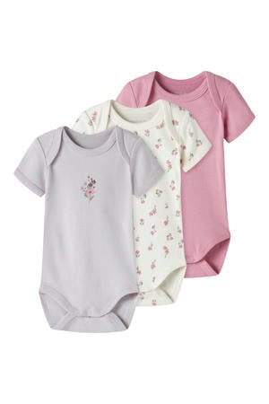 romper - lila/ecru/roze (set van 3)