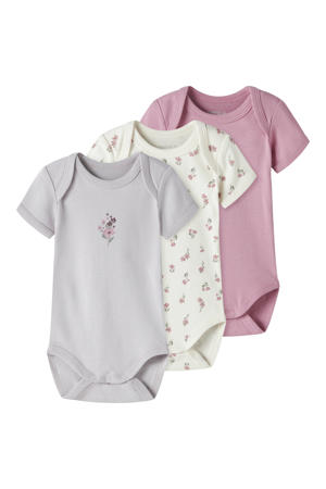 romper - lila/ecru/roze (set van 3)