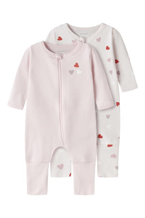 pyjama - roze/lichtroze (set van 2)
