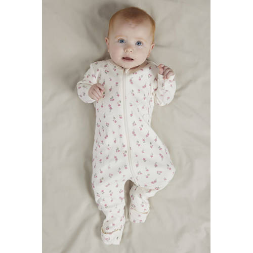 NAME IT BABY pyjama - set van 2 lila/ecru Multi Meisjes Katoen Ronde hals - maat 74 afbeelding