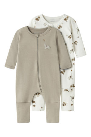 pyjama - groen/wit (set van 2)