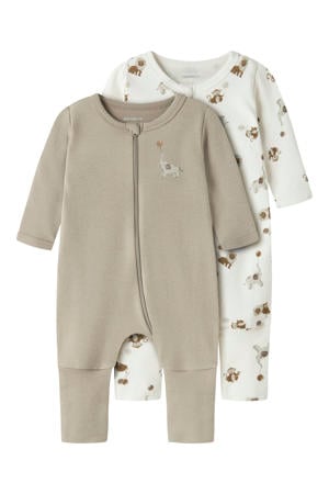 pyjama - groen/wit (set van 2)