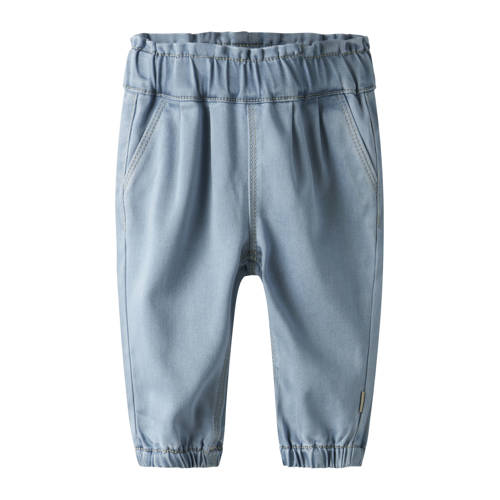 NAME IT BABY regular waist regular fit jeans light blue denim Blauw Meisjes Lyocell - maat 80 afbeelding