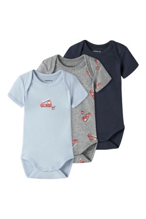 romper - blauw/grijs/donkerblauw (set van 3)