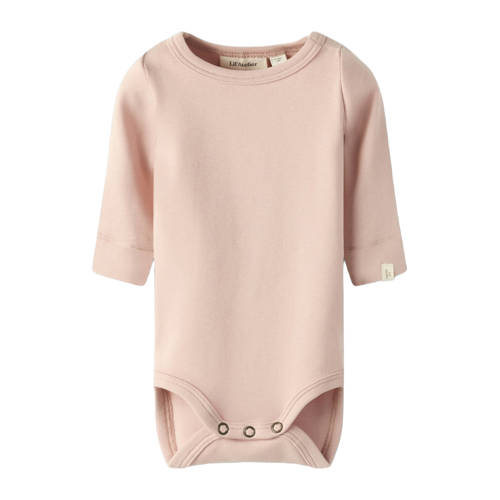LIL' ATELIER BABY romper lichtroze Jongens/Meisjes Katoen Ronde hals Effen - maat 74 afbeelding