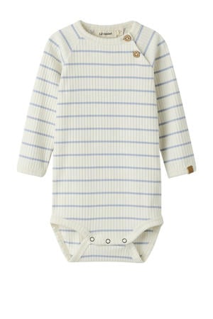 romper gestreept ecru/blauw