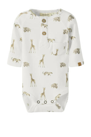 romper met all over print wit