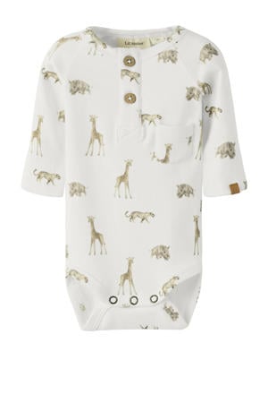 romper met all over print wit