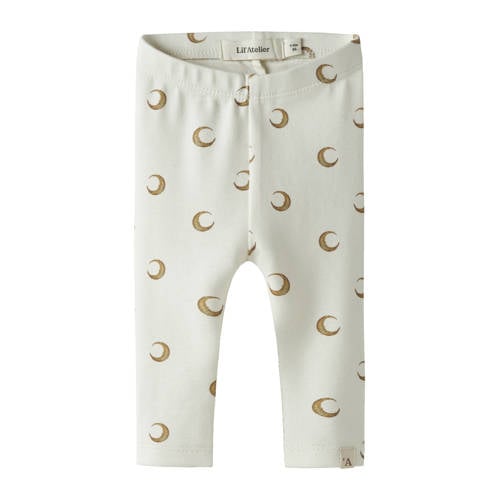 LIL' ATELIER BABY slim babybroek Beige Jongens/Meisjes Katoen All over print - maat 62 afbeelding