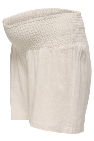 regular high waist zwangerschaps casual short ecru