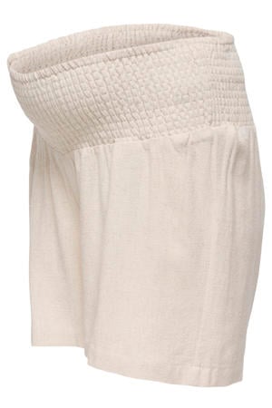 regular high waist zwangerschaps casual short ecru