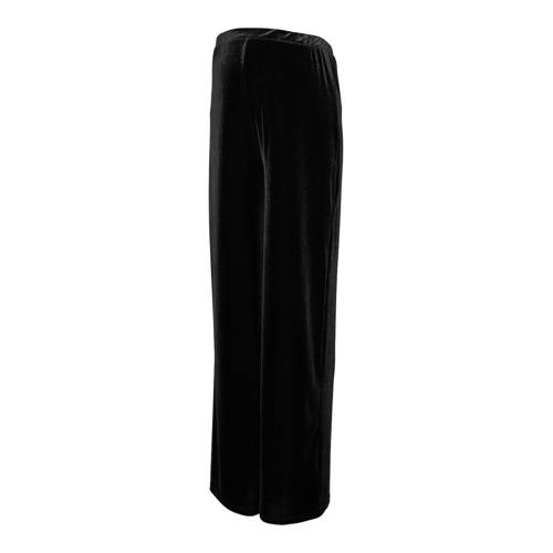 MAMALICIOUS fluwelen wide leg high waist zwangerschaps broek zwart Dames Fluweel - maat L afbeelding