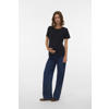 MAMALICIOUS low waist zwangerschaps wide leg jeans dark blue denim