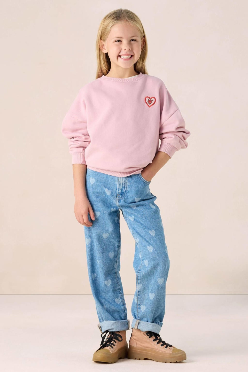 Sissy-Boy sweater met backprint roze