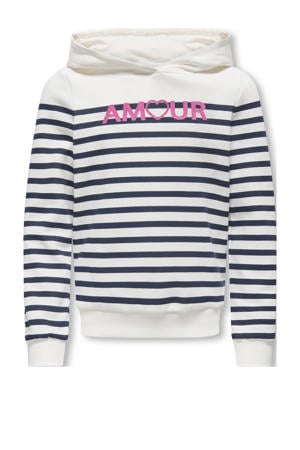 gestreepte hoodie donkerblauw