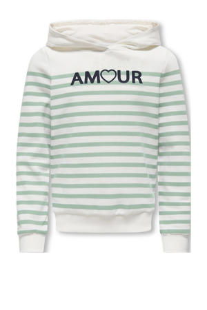 gestreepte hoodie lichtgroen