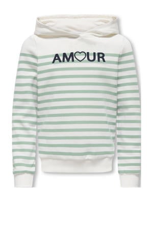 gestreepte hoodie lichtgroen