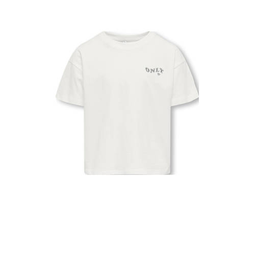 KIDS ONLY GIRL T-shirt wit Meisjes Katoen Ronde hals Effen - maat 146/152 afbeelding