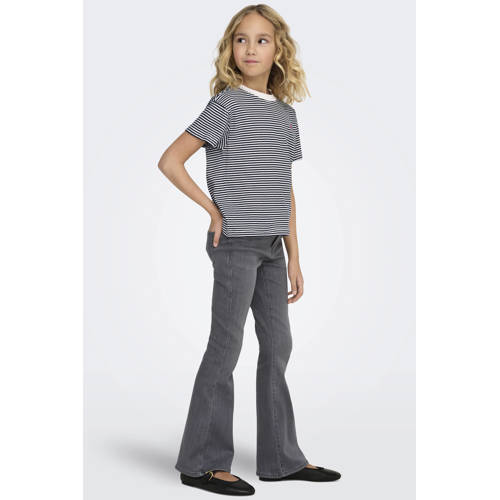 KIDS ONLY GIRL gestreepte T-shirt donkerblauw Meisjes Katoen Ronde hals - maat 110/116 afbeelding