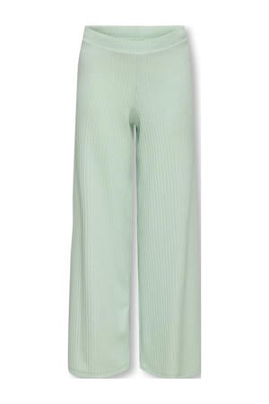 Wide leg casual broek lichtgroen
