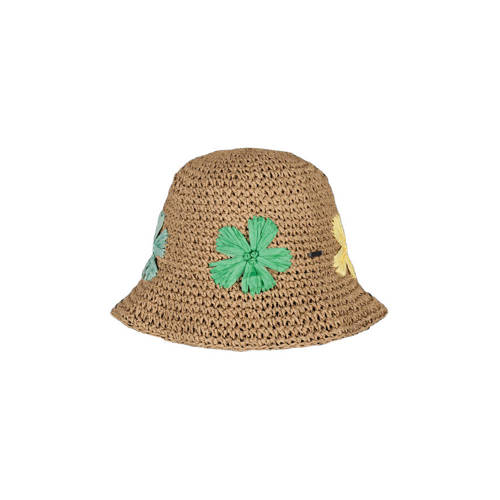 Barts zonnehoed Darshy lichtbruin Meisjes Papier Bloemen - maat 53-55 afbeelding