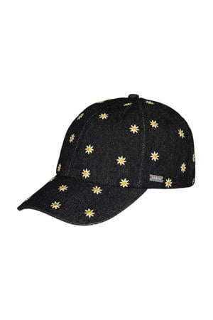 pet Sweeys Cap met bloemen print zwart