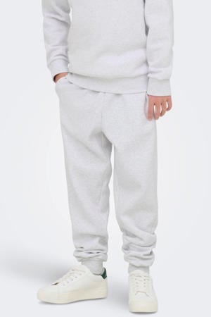 regular joggingbroek super lichtgrijs melange