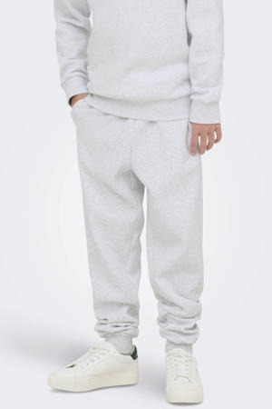 regular joggingbroek super lichtgrijs melange
