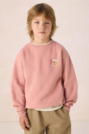 sweater met backprint roze