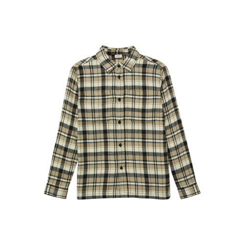 s.Oliver geruit overhemd beige Jongens Flanel Klassieke kraag Ruit - maat 146/152 afbeelding