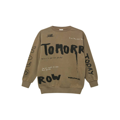 s.Oliver sweater bruin All over print - maat 134/140 afbeelding