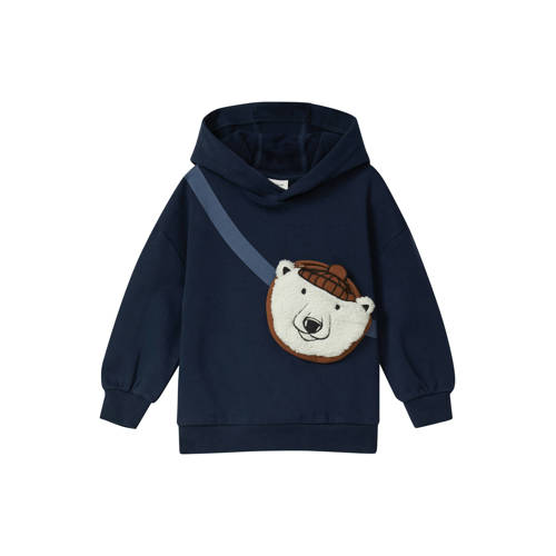s.Oliver hoodie donkerblauw Sweater Printopdruk - maat 92/98 afbeelding