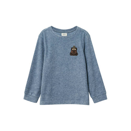 s.Oliver sweater blauw Printopdruk - maat 140 | Sweater van s.Oliver afbeelding