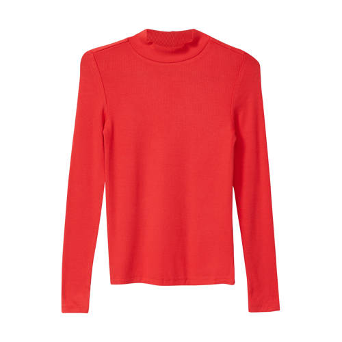 s.Oliver longsleeve rood Meisjes Viscose Ronde hals Effen - maat 134/140 afbeelding