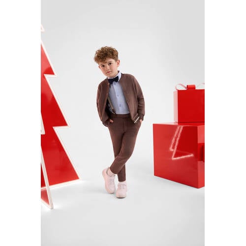 s.Oliver bomberjack donkerbruin Jongens Katoen Ronde hals Effen