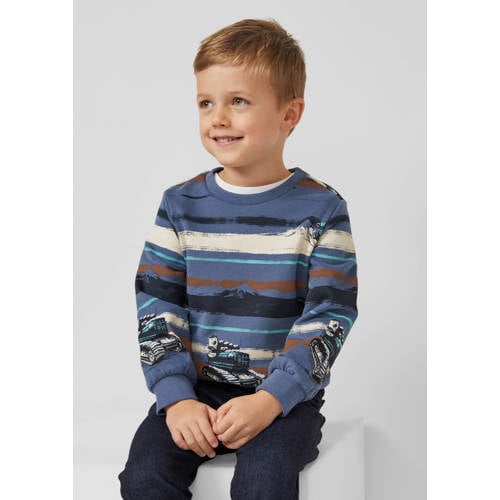 s.Oliver sweater blauw All over print