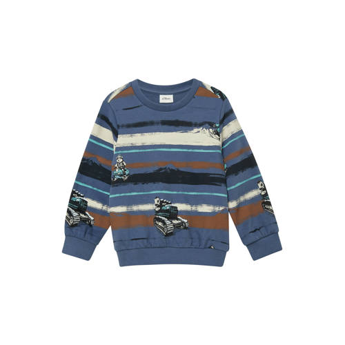 s.Oliver sweater blauw All over print - maat 92/98 afbeelding