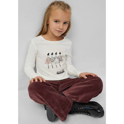 s.Oliver longsleeve wit Meisjes Katoen Ronde hals Printopdruk - maat 92/98 afbeelding