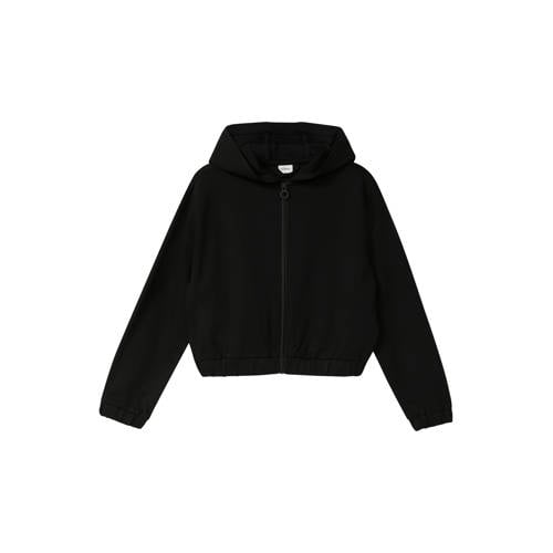 s.Oliver sweatvest zwart Effen