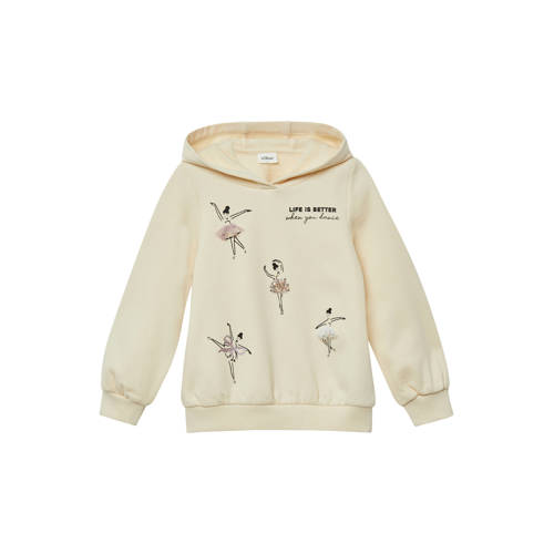 s.Oliver hoodie ecru Sweater Printopdruk - maat 92/98 afbeelding